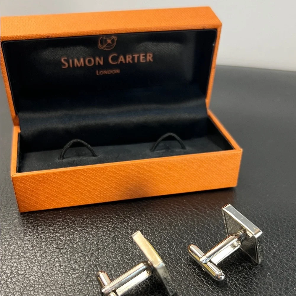 England Simon Carter London cufflinks featuring a fishing tackle design